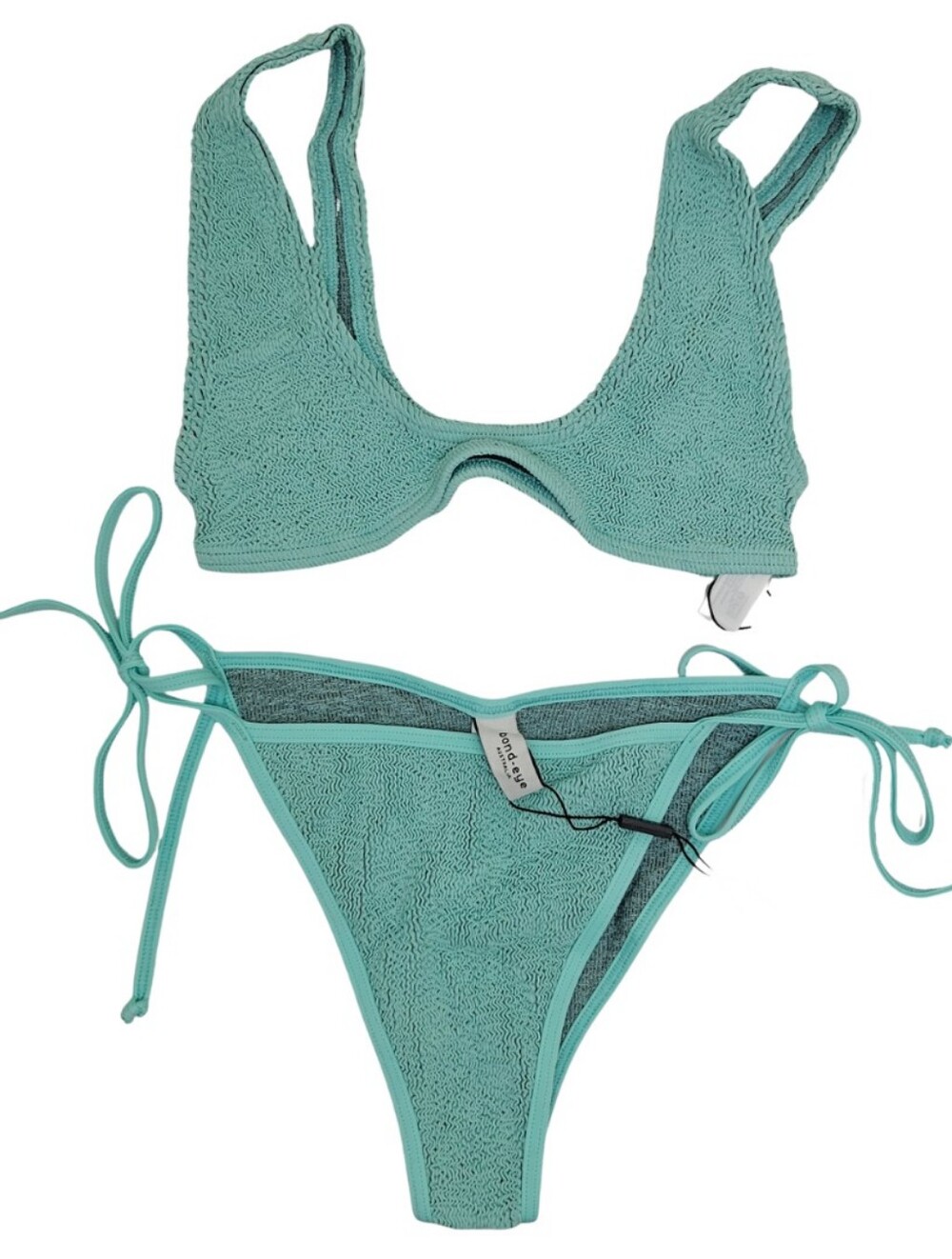 Bond-Eye Bikini Set Scout Crop/Anisha Bottoms Jelly Mint One Size NWOT